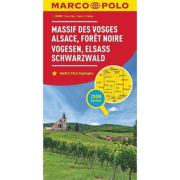 MARCO POLO Regionalkarte / MARCO POLO Regionalkarte Vogesen, Elsass, Schwarzwald 1:200.000