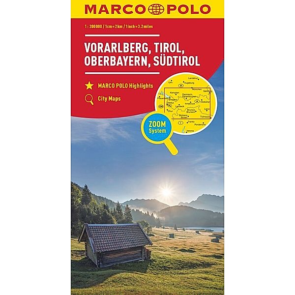 MARCO POLO Regionalkarte Österreich 03 Vorarlberg, Tirol 1:200.000