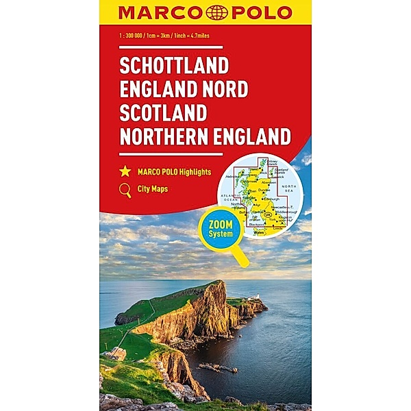 MARCO POLO Regionalkarte Schottland, England Nord 1:300.000