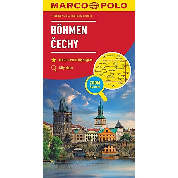 MARCO POLO Regionalkarte Westböhmen, Mittelböhmen 1:200.000