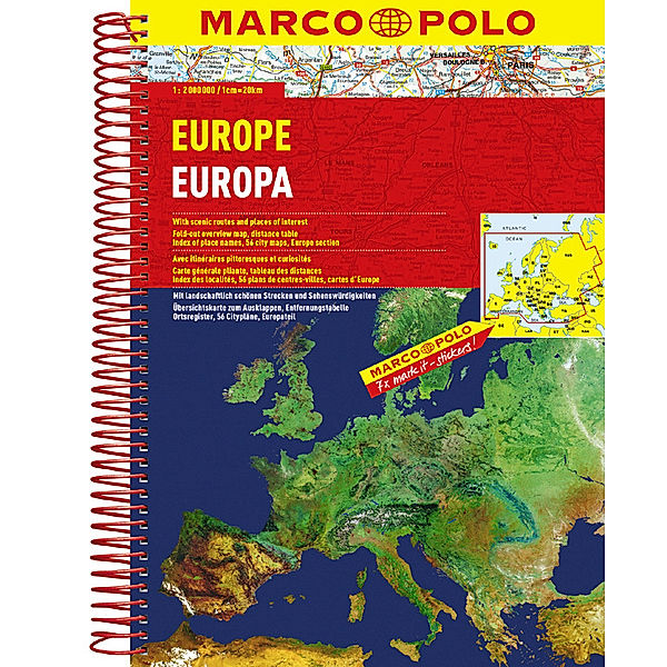 Marco Polo Reiseatlas Europa. Marco Polo Reiseatlas Europe