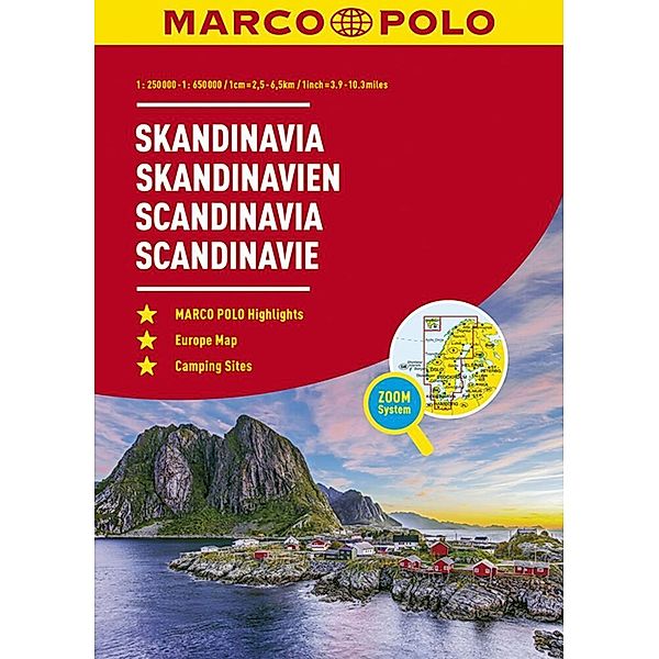 MARCO POLO Reiseatlas Skandinavien 1:250.000 / 1:650.000