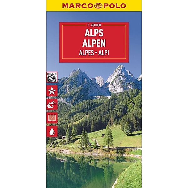 MARCO POLO Reisekarte Alpen 1:650.000