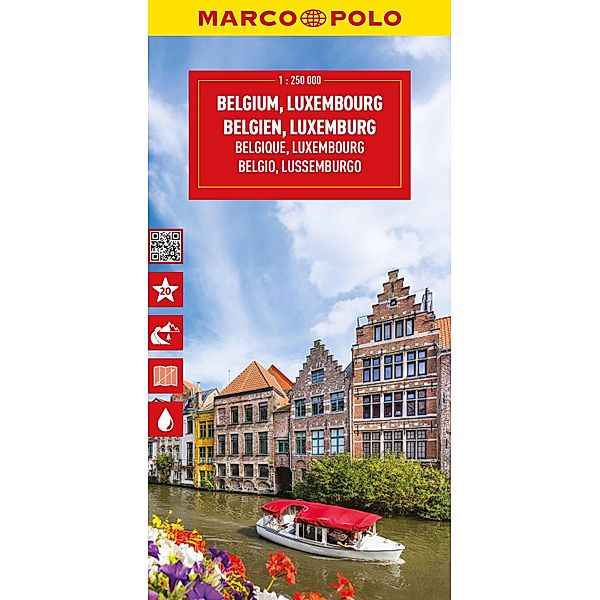 MARCO POLO Reisekarte Belgien, Luxemburg 1:250.000