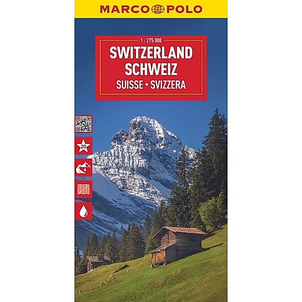 MARCO POLO Reisekarte Schweiz 1:275.000