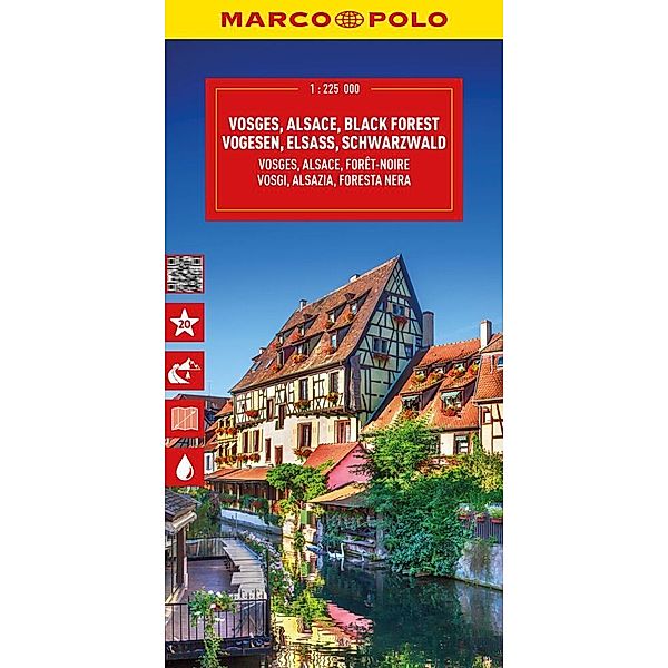 MARCO POLO Reisekarte Vogesen, Elsass, Schwarzwald 1:200.000