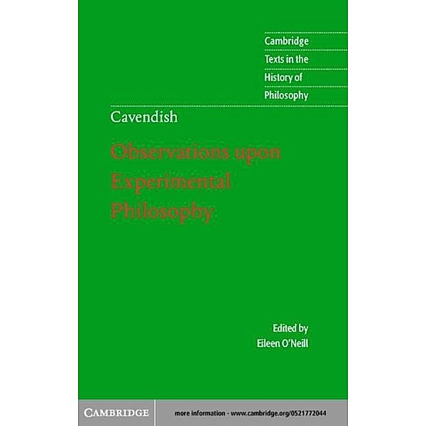 Margaret Cavendish: Observations upon Experimental Philosophy, Margaret Cavendish