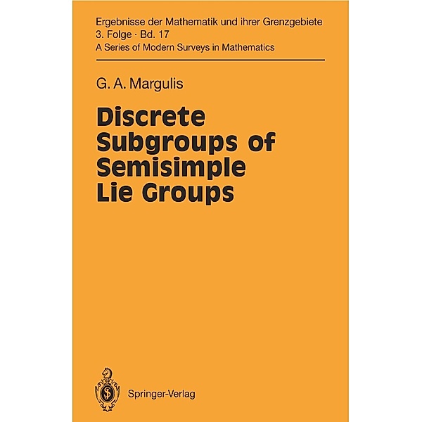 Margulis, G: Discrete Subgroups, Gregori A. Margulis