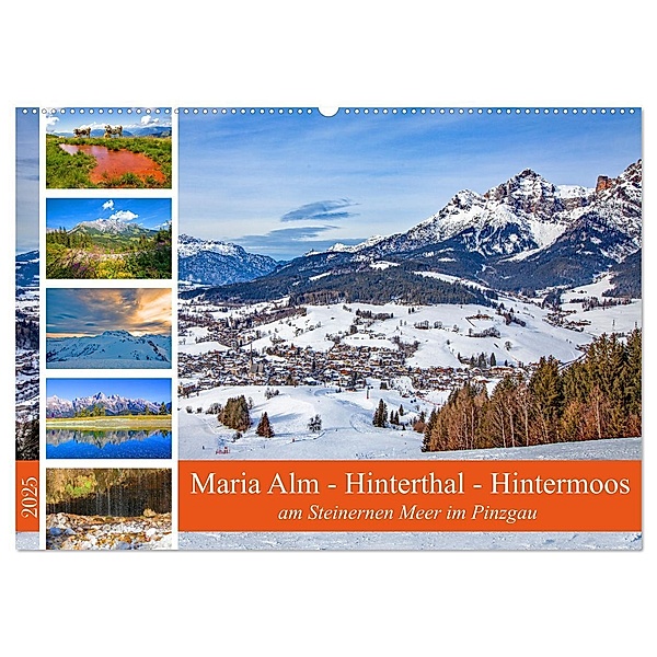Maria Alm - Hinterthal - Hintermoos (Wandkalender 2025 DIN A2 quer), CALVENDO Monatskalender, Calvendo, Christa Kramer
