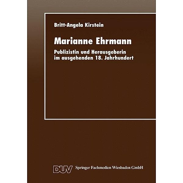 Marianne Ehrmann / Literaturwissenschaft