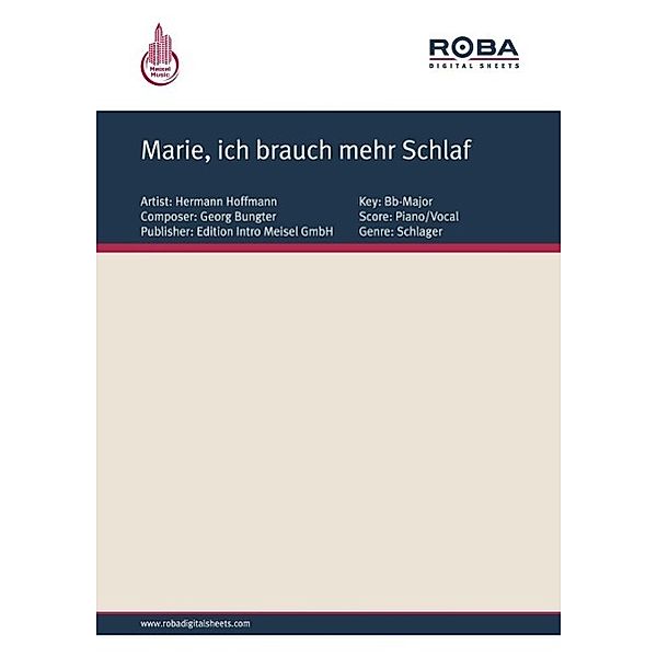 Marie, ich brauch mehr Schlaf, Georg Bungter, Gunter Gabriel