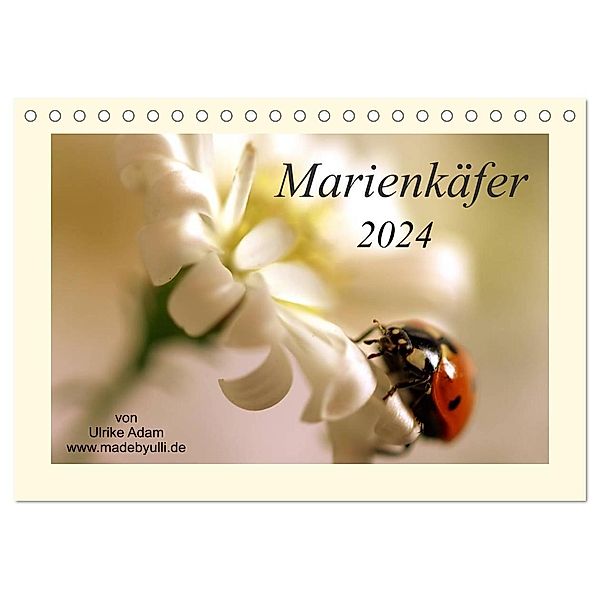 Marienkäfer / 2024 (Tischkalender 2024 DIN A5 quer), CALVENDO Monatskalender, Ulrike Adam; madebyulli.de