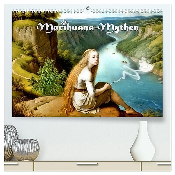 Marihuana-Mythen (hochwertiger Premium Wandkalender 2024 DIN A2 quer), Kunstdruck in Hochglanz, Garrulus glandarius