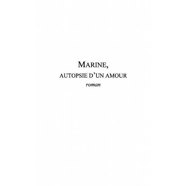 Marine autopsie d'un amour / Hors-collection, Levy Catherine
