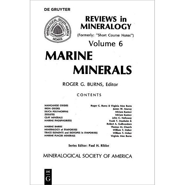 Marine Minerals / Reviews in Mineralogy and Geochemistry Bd.6