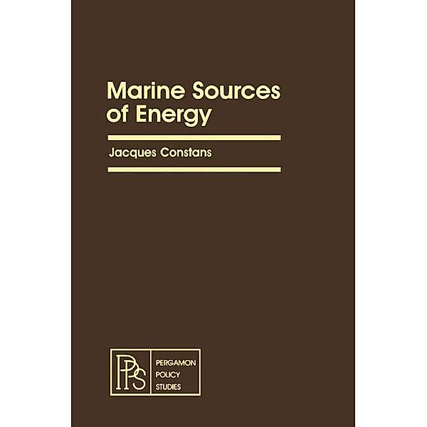 Marine Sources of Energy, Jacques Constans