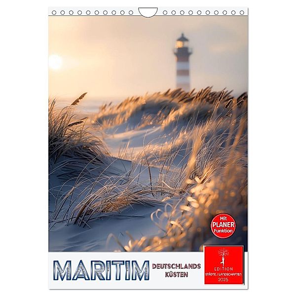 Maritim, Deutschlands Küsten (Wandkalender 2025 DIN A4 hoch), CALVENDO Monatskalender, Calvendo, Peter Roder