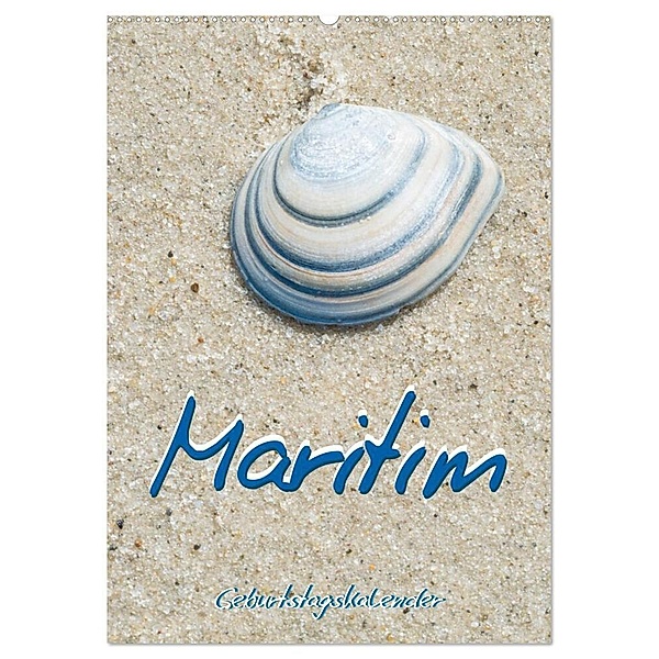 Maritim - Geburtstagskalender (Wandkalender 2024 DIN A2 hoch), CALVENDO Monatskalender, Carola Vahldiek