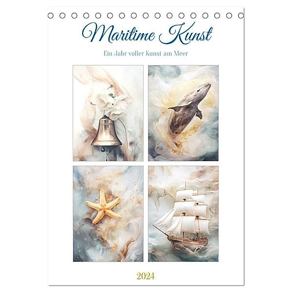 Maritime Kunst (Tischkalender 2024 DIN A5 hoch), CALVENDO Monatskalender, Steffen Gierok-Latniak