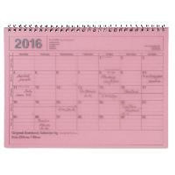 MARK'S 2016 Tischkalender M // Pink