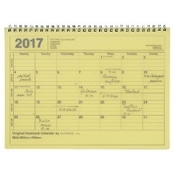MARK'S 2017 Tischkalender M // Yellow