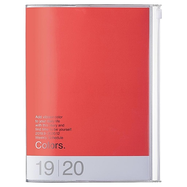 MARK'S 2020 Taschenkalender A5 vertikal, COLORS, Red