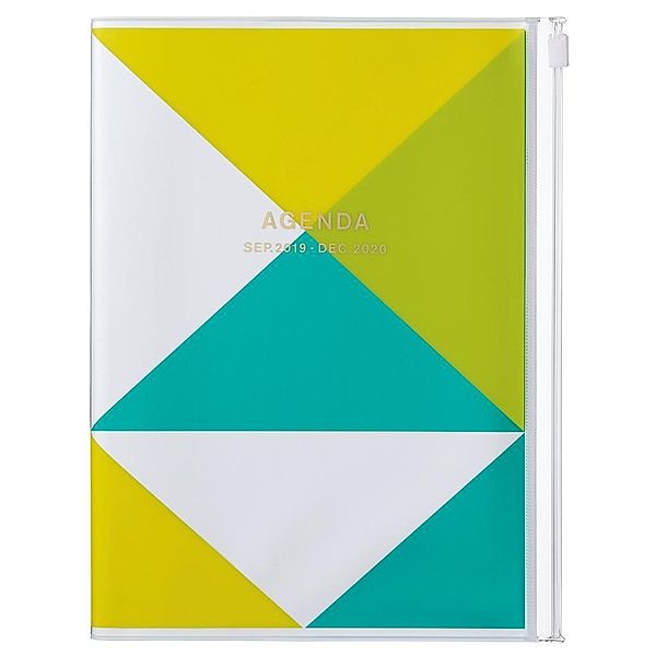 MARK'S 2020 Taschenkalender A5 vertikal, Geometric Pattern, YELLOW