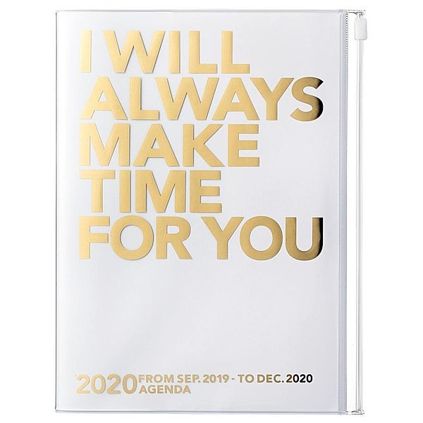 MARK'S 2020 Taschenkalender A5 vertikal, MAKE TIME, Gold