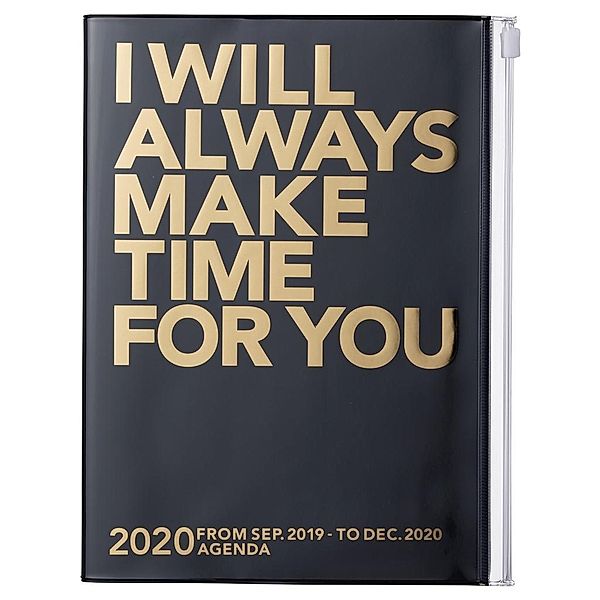 MARK'S 2020 Taschenkalender A5 vertikal, MAKE TIME, Black