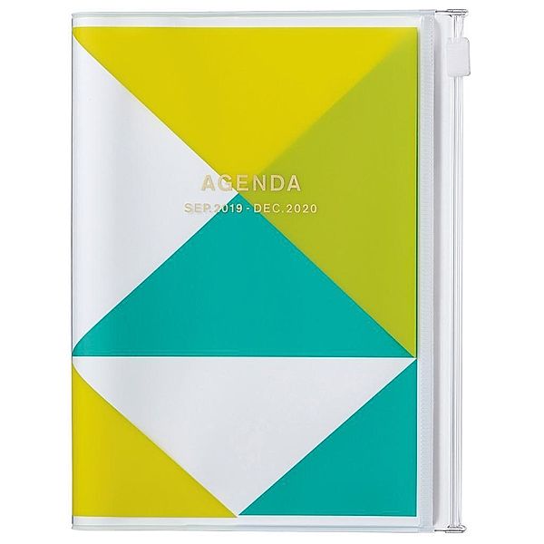 MARK'S 2020 Taschenkalender A6 vertikal, Geometric Pattern, YELLOW