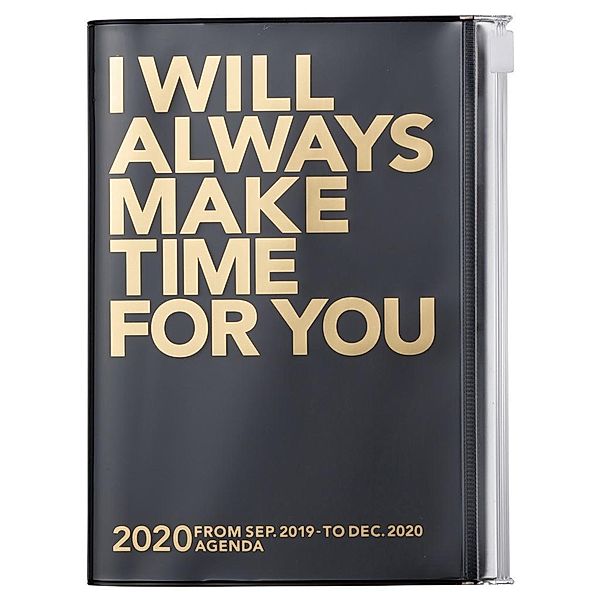 MARK'S 2020 Taschenkalender A6 vertikal, MAKE TIME, Black
