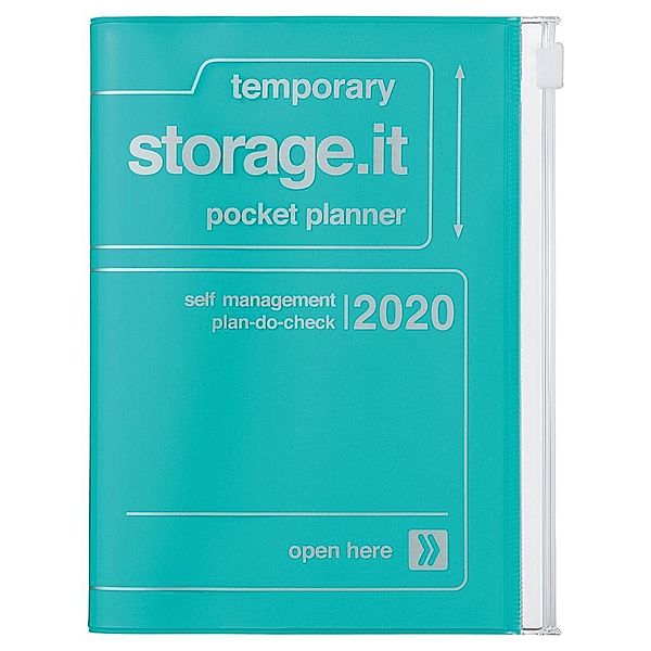 MARK'S 2020 Taschenkalender A6 vertikal, Storage.it, Turquoise