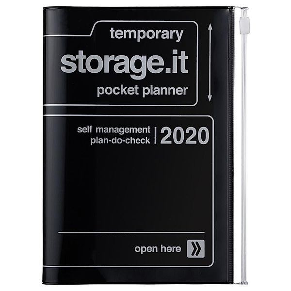 MARK'S 2020 Taschenkalender B6 vertikal, Storage.it, Black