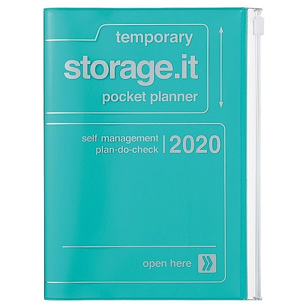 MARK'S 2020 Taschenkalender B6 vertikal, Storage.it, Turquoise