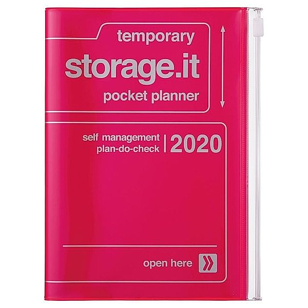 MARK'S 2020 Taschenkalender B6 vertikal, Storage.it, Neon Pink