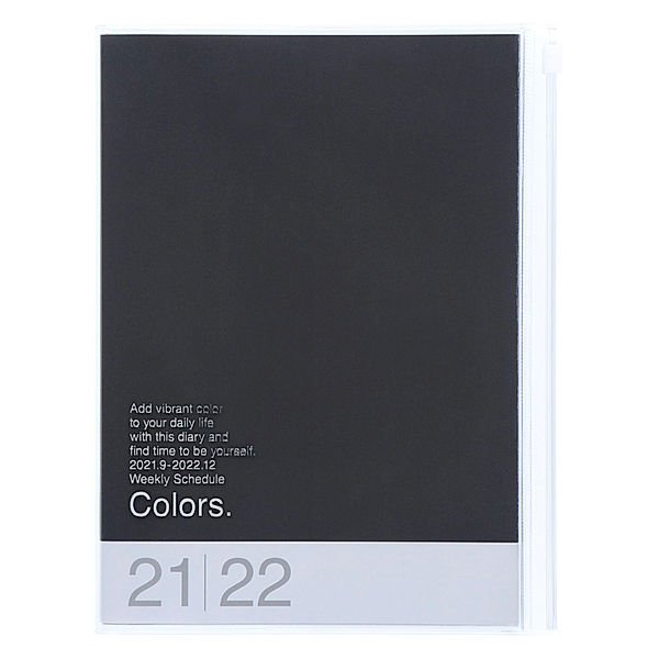 MARK'S 2021/2022 Taschenkalender A5 vertikal, COLORS, Black