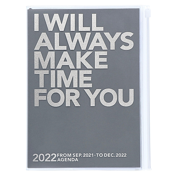 MARK'S 2021/2022 Taschenkalender A5 vertikal, MAKE TIME, Gray