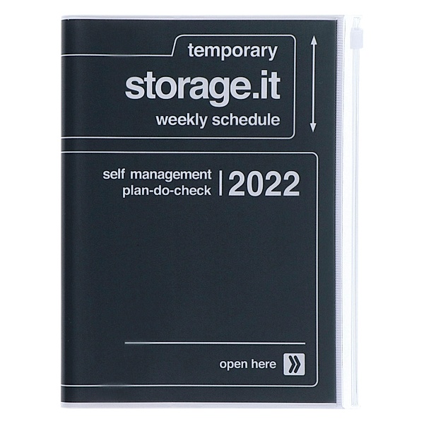 MARK'S 2021/2022 Taschenkalender A5 vertikal, Storage it, Black