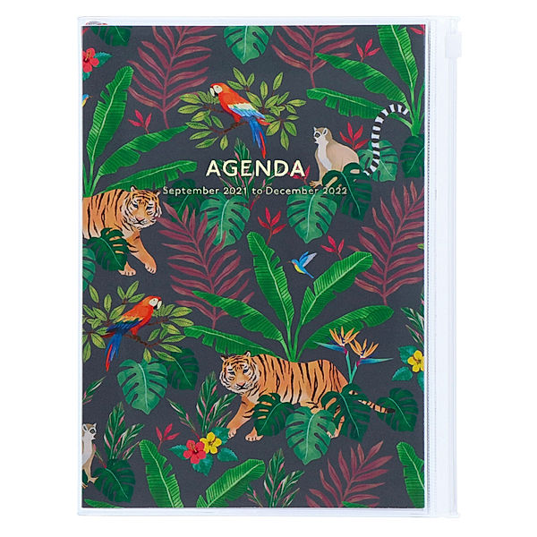 MARK'S 2021/2022 Taschenkalender A5 vertikal, Storage it, Jungle, Black