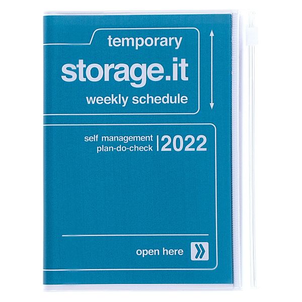 MARK'S 2021/2022 Taschenkalender A6 vertikal, Storage it, Navy