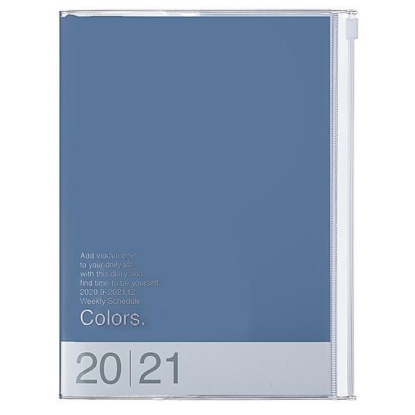 MARK'S 2021 Taschenkalender A5 vertikal, COLORS, Blue