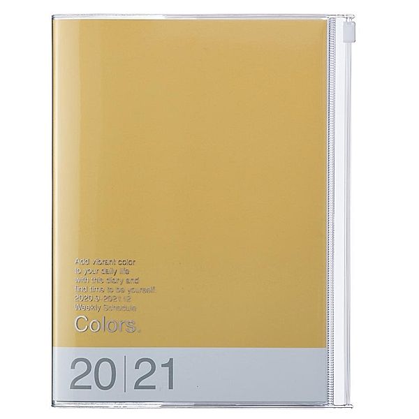 MARK'S 2021 Taschenkalender A5 vertikal, COLORS, Yellow