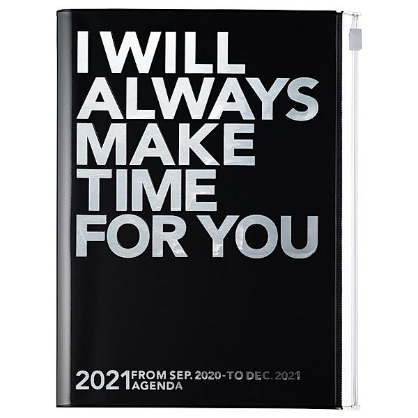 MARK'S 2021 Taschenkalender A5 vertikal, MAKE TIME, Silver