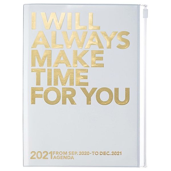 MARK'S 2021 Taschenkalender A5 vertikal, MAKE TIME, Gold