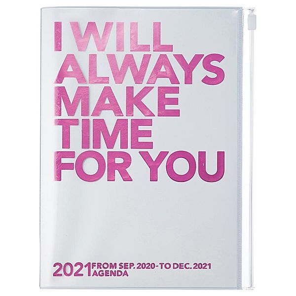 MARK'S 2021 Taschenkalender A5 vertikal, MAKE TIME, Pink
