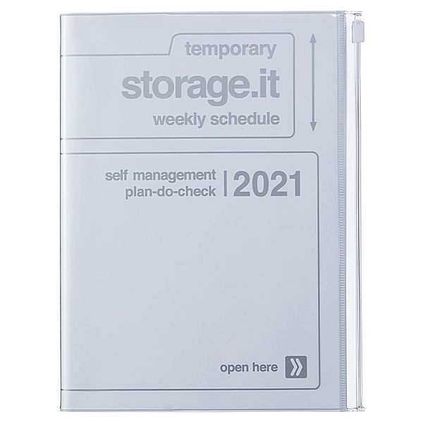 MARK'S 2021 Taschenkalender A5 vertikal, Storage.it, White