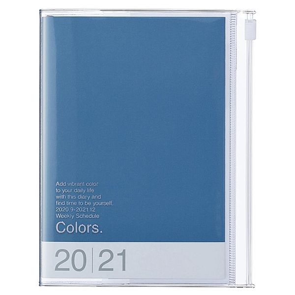 MARK'S 2021 Taschenkalender A6 vertikal, COLORS, Blue
