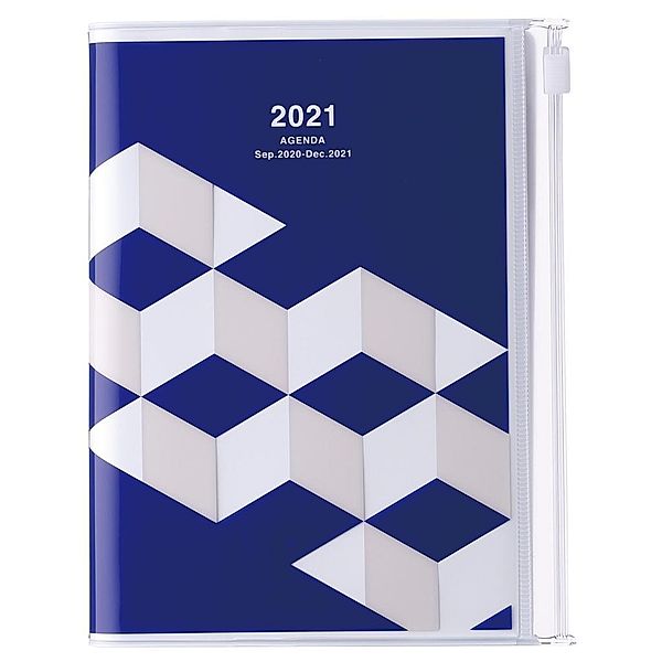 MARK'S 2021 Taschenkalender A6 vertikal, Geometric Pattern, Bue