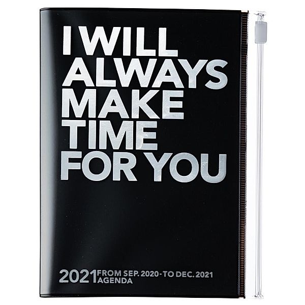 MARK'S 2021 Taschenkalender A6 vertikal, MAKE TIME, Silver