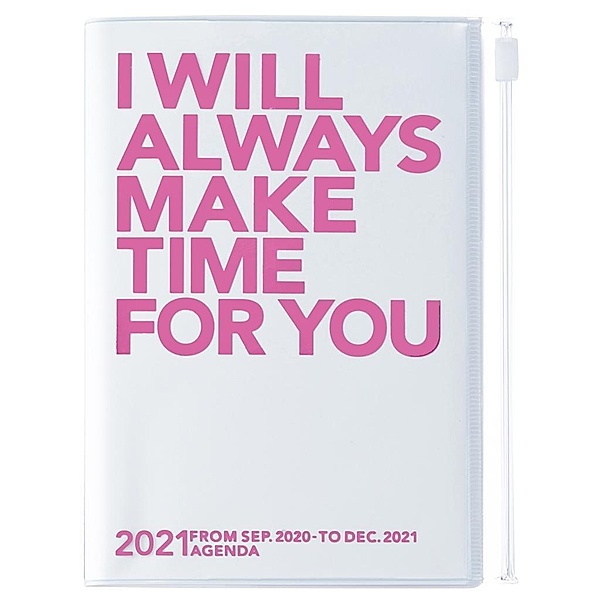 MARK'S 2021 Taschenkalender A6 vertikal, MAKE TIME, Pink